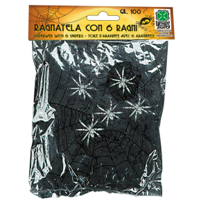 Carnival Toys | Sort spindelv�v m. edderkopper, 100 gram