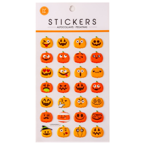 Carnival Toys | 3D-klisterm�rker - Gr�skar, 1 ark