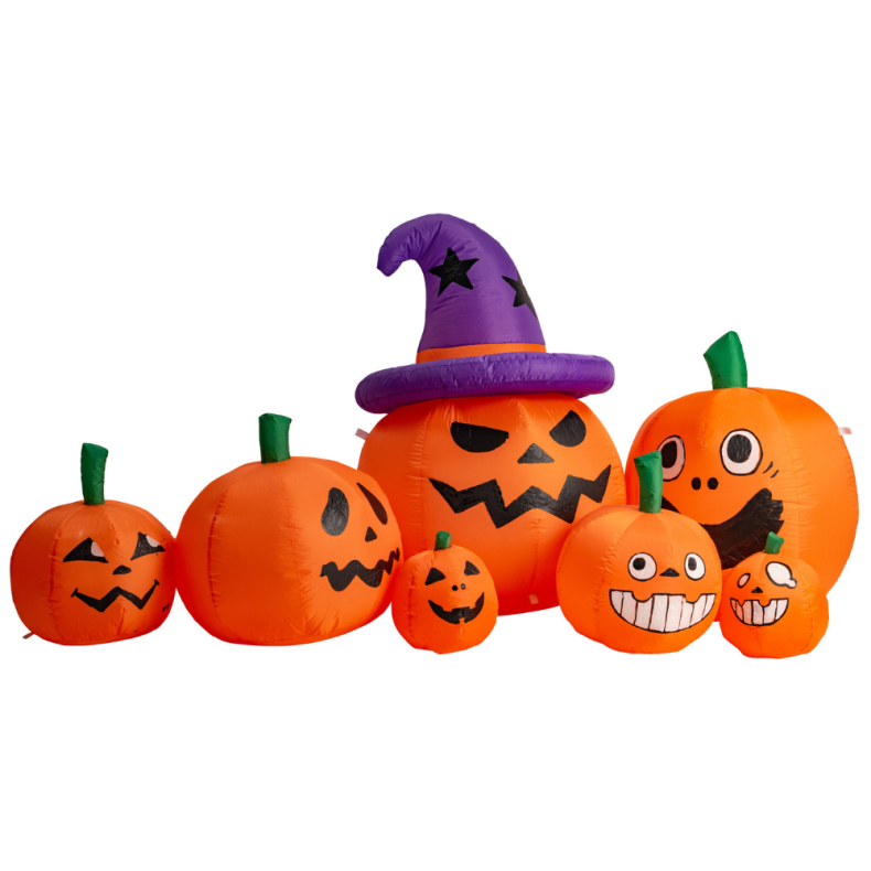 Carnival Toys | Oppustelige Halloween-grskar med lys, 210 cm