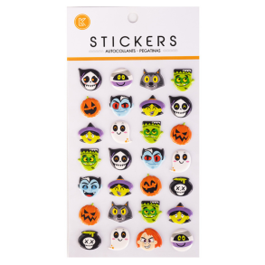 Carnival Toys | 3D-klistermrker - Halloween, 1 ark