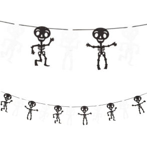 Carnival Toys | Filtguirlande - Skeletter, 300 cm
