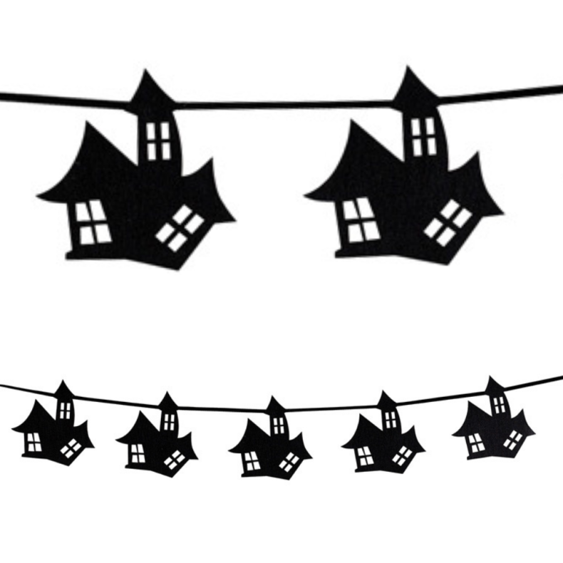 Carnival Toys | Filtguirlande - Hjems�gte huse, 105 cm