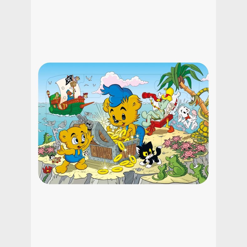 K�rnan Bamse Rammepuslespil Pirat 16 Brikker