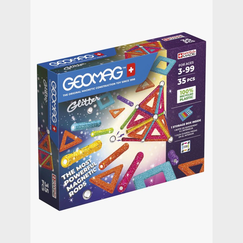 Geomag Bygges�t 35 Dele, Glitter Panels