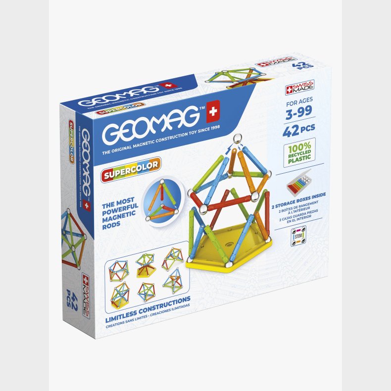 Geomag Supercolor Bygges�t 42 Dele
