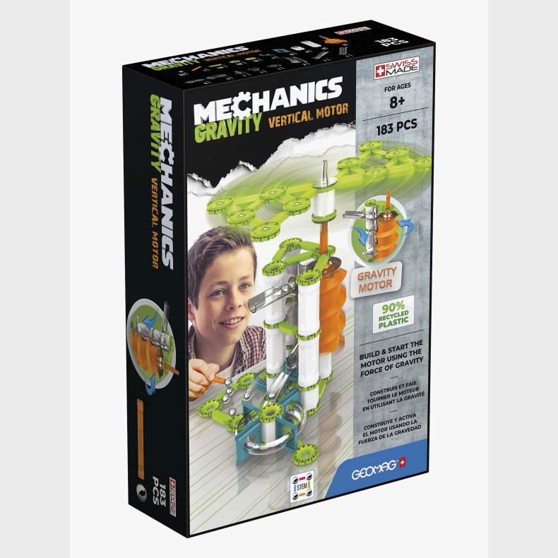 Geomag Mechanics Gravity  Vertikalt Kuglebanesystem 183 Brikker
