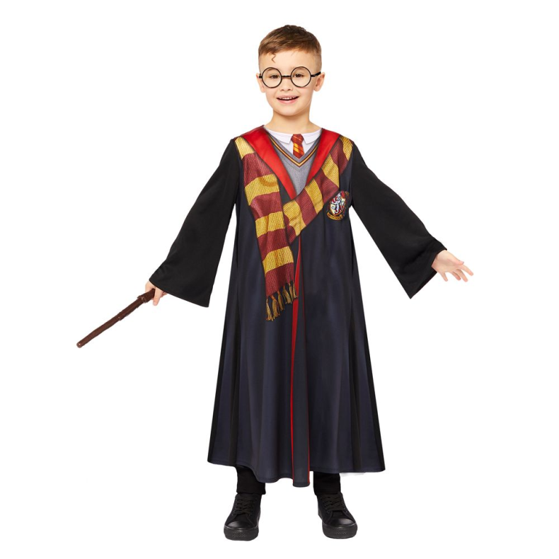 Harry Potter kostume m. tilbeh�r 104 cm