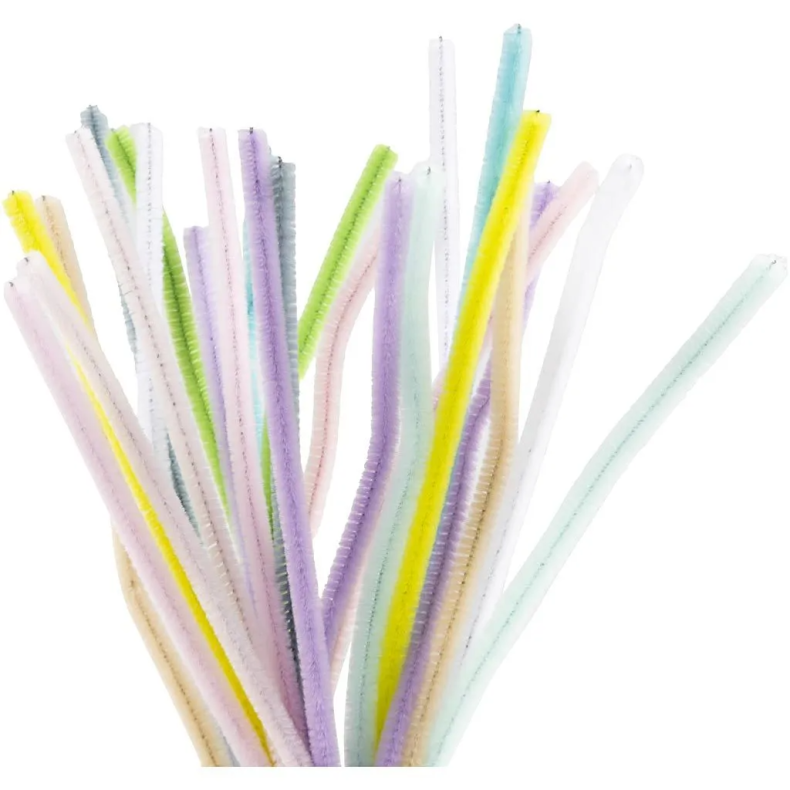 Creativ Company | Chenille 6 mm. - Pastel, 25 stk