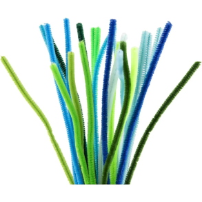 Creativ Company | Chenille 6 mm. - Bl/grn, 25 stk