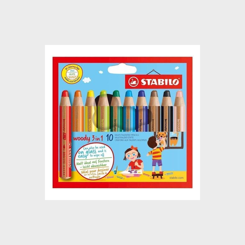 3i1 farveblyanter, 10 farver