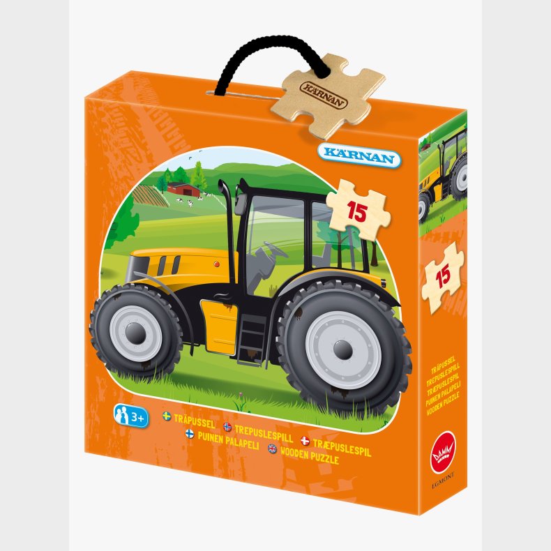 K�rnan Tr�puslespil Traktor 15 Brikker
