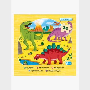 K�rnan Dinosaurer Tr�puslespil i Tr� 20 Brikker
