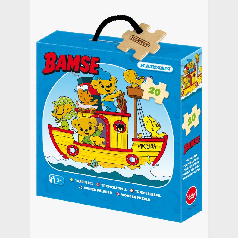 K�rnan Bamse Verdens St�rkeste Bj�rn Tr�puslespil 20 Brikker