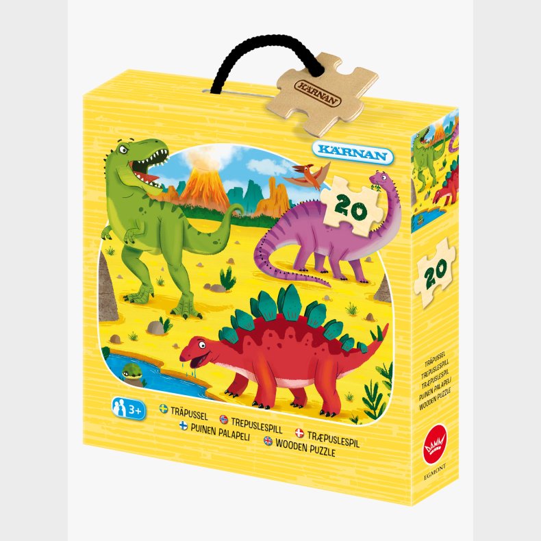 K�rnan Tr�puslespil Dinosaurer 20 Brikker