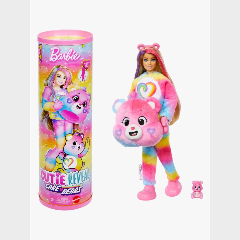 Barbie Cutie Reveal Dukke Care Bears, Pink