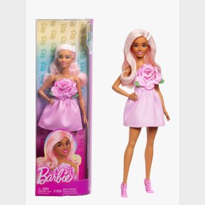 Barbie Deluxe Style Dukke i Lyserd Kjole