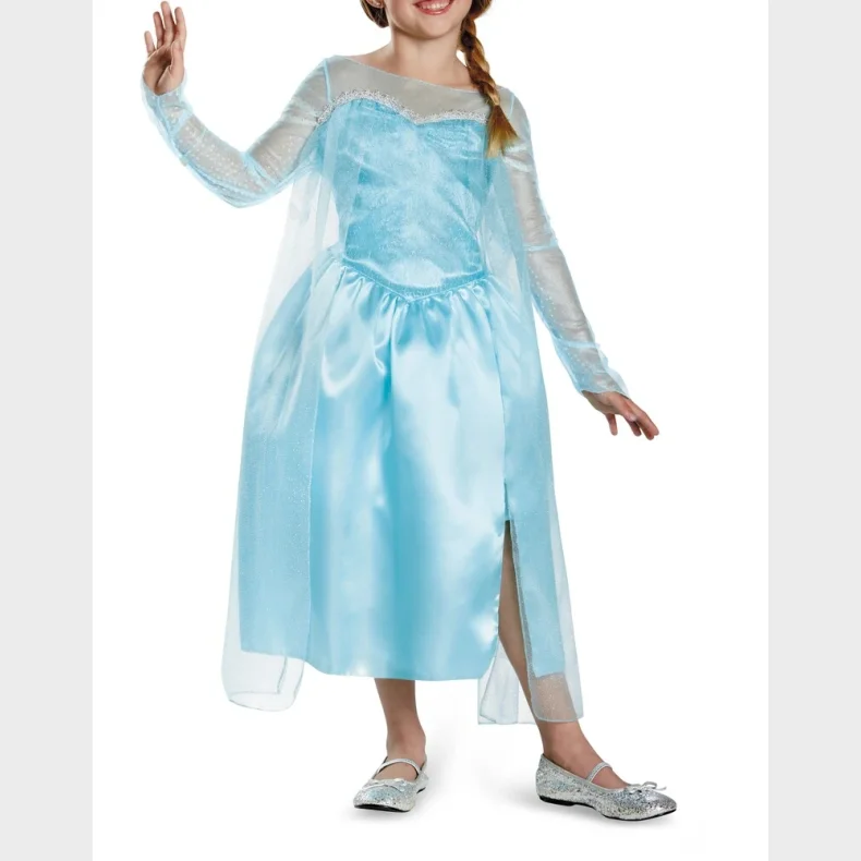 Frozen Elsa kjole lysebl� str 7-8 �r EU M