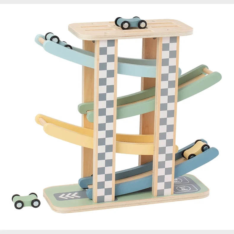 Kinder and Kids Bilbane med biler, 4 stk