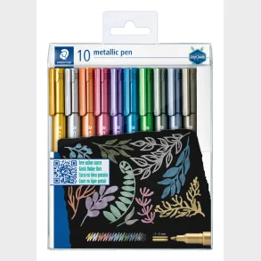 Staedtler metallic pen 10 ass farver med rund spids