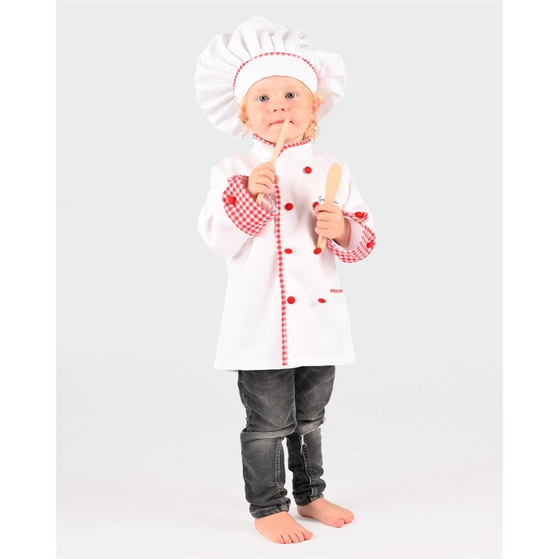 Den Goda Fen | Kokkejakke & hue, str. 4-6 r