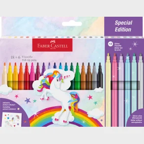 Tusser Faber-Castell Unicorn 18 + 6 Pastel