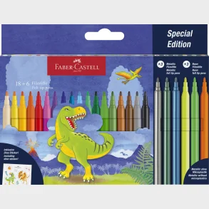 Tusser Faber-Castell Dinosaur 18+3 Metalli