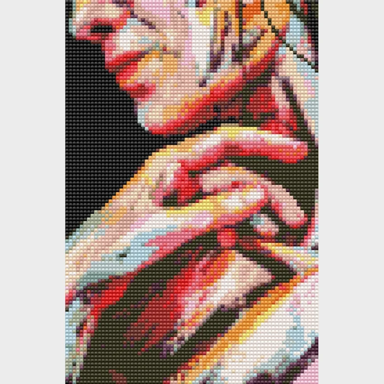 Diamond art ansigt/hnd pige abstrakt 20 x 30 cm