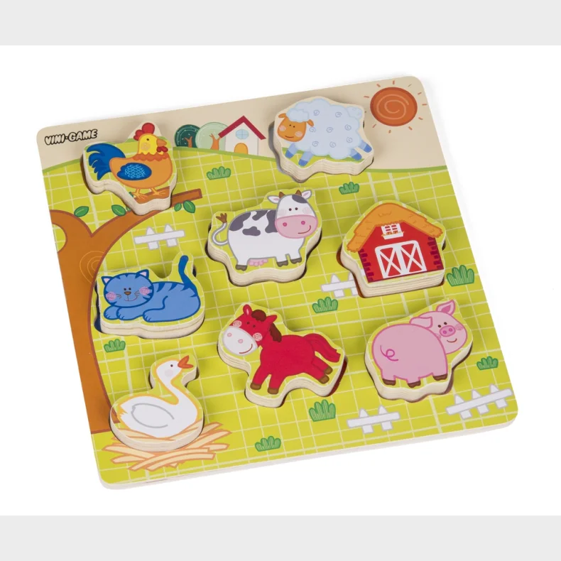 VINI KNOPPUSLESPIL MED DYR ass