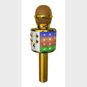 KARAOKEMIKROFON MED LYS, GULD