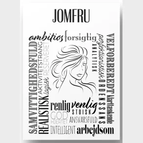 Plakat A4 Jomfru Hndtegnet Stjernetegns Citat