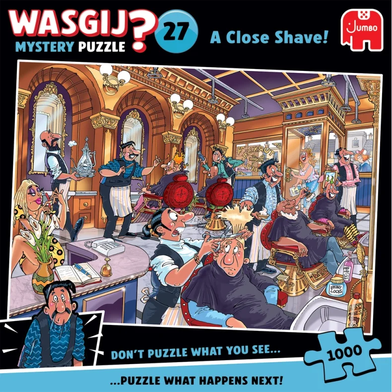 Puslespil Wasgij Mystery 27 A Close Shave 1000 brikker