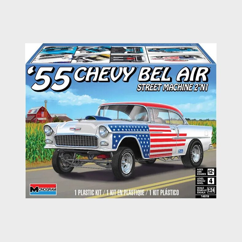 Revell - '55 Chevy Bel Air Bil Bygges�t - 1:24 - Level 4 - 14519