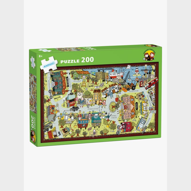 LasseMajas Detektivbyr� Puslespil Valleby 200 Brikker