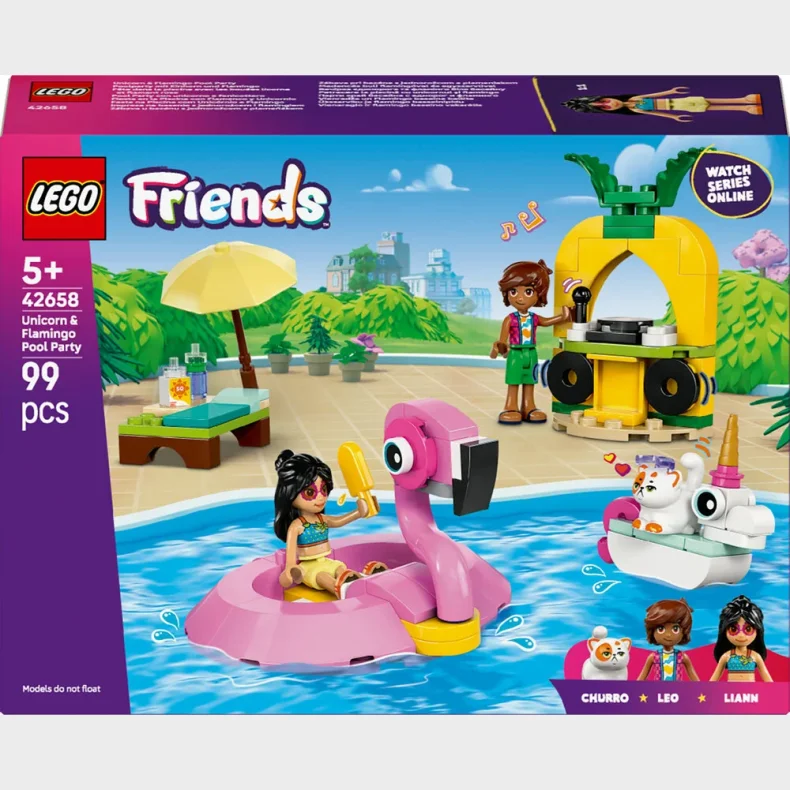 42658 LEGO Friends Poolparty med enhjrning og flamingo