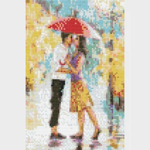 Diamond art par m/paraply 20 x 30 cm