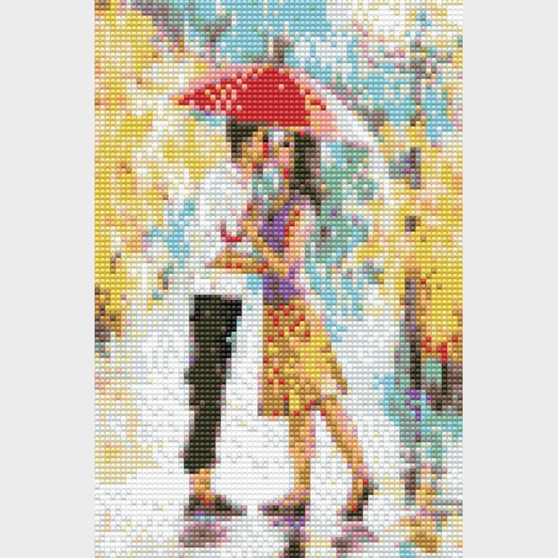 Diamond art par m/paraply 20 x 30 cm