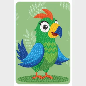 Diamond art papegje 10 x 15 cm