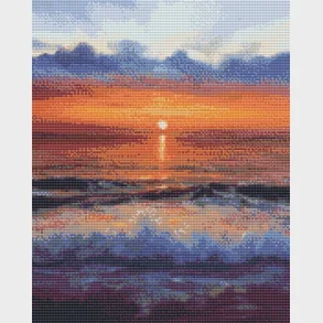 Diamond art hav M/solnedgang 40 x 50 cm
