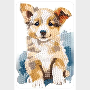 Diamond art hund 10 x 15 cm