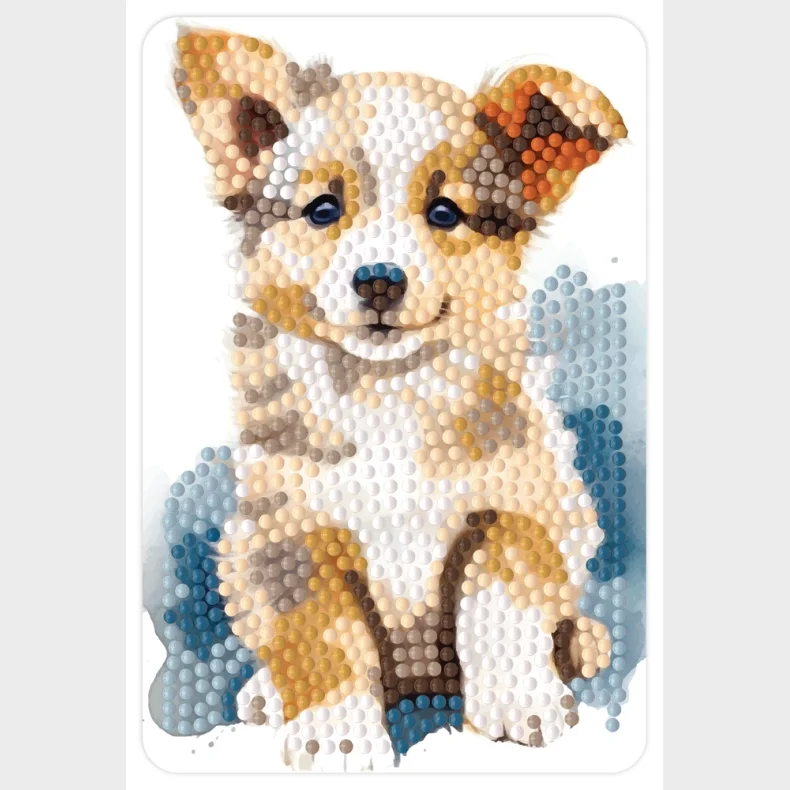 Diamond art hund 10 x 15 cm