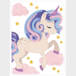 Diamond art enhjrning M/SKYER/STJERNER 13 x 18 cm