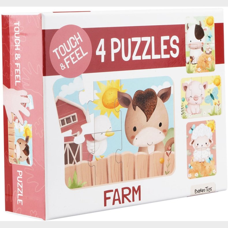 Barbo Toys  Rr og fl Puslespil Bondegrdsvenner 4-i-1