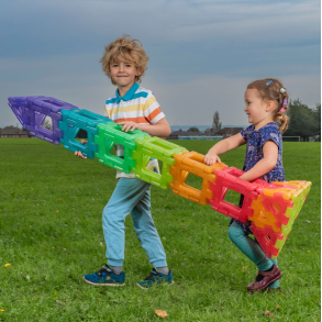 Polydron Large - Transparent, 60 dele