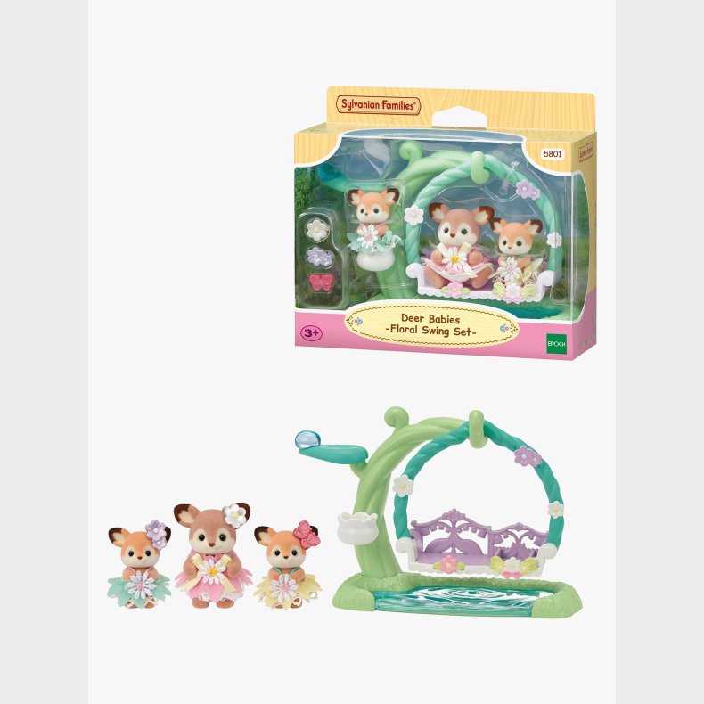Sylvanian Families Figurs�t Hjortebabyer med Blomstergynge