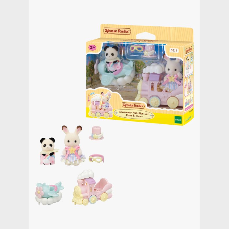Sylvanian Families Leges�t Forlystelsespark Flyvemaskine &  Tog