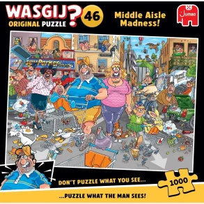 Puslespil Wasgij Original 46 Middle Aisle Madness! 1000 brikker