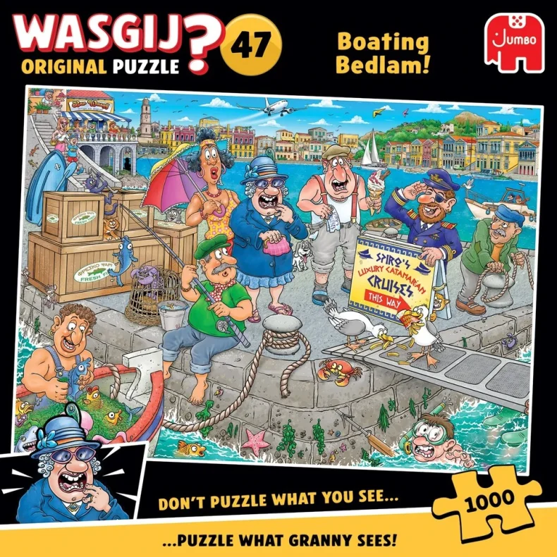 Puslespil Wasgij Original 47 Boating Bedlam! 1000 brikker