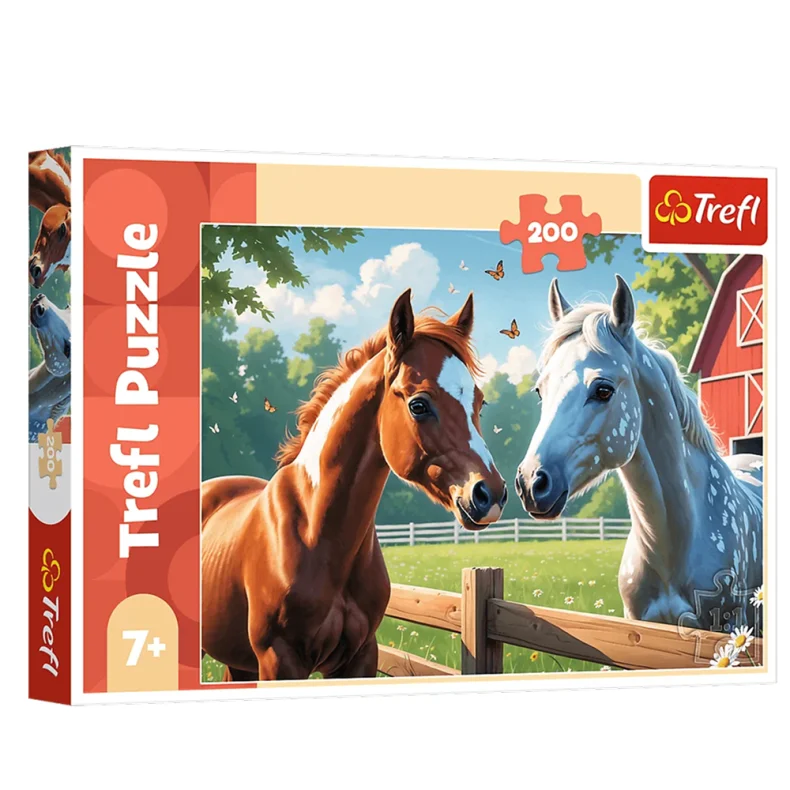 Puslespil Horses in the clearing 200 brikker