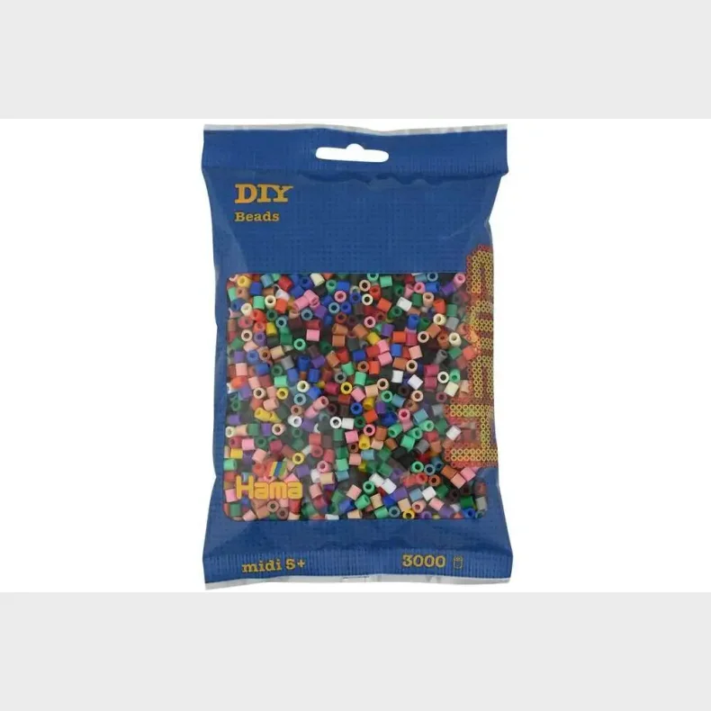 Hama midi perler 3000stk mix 67