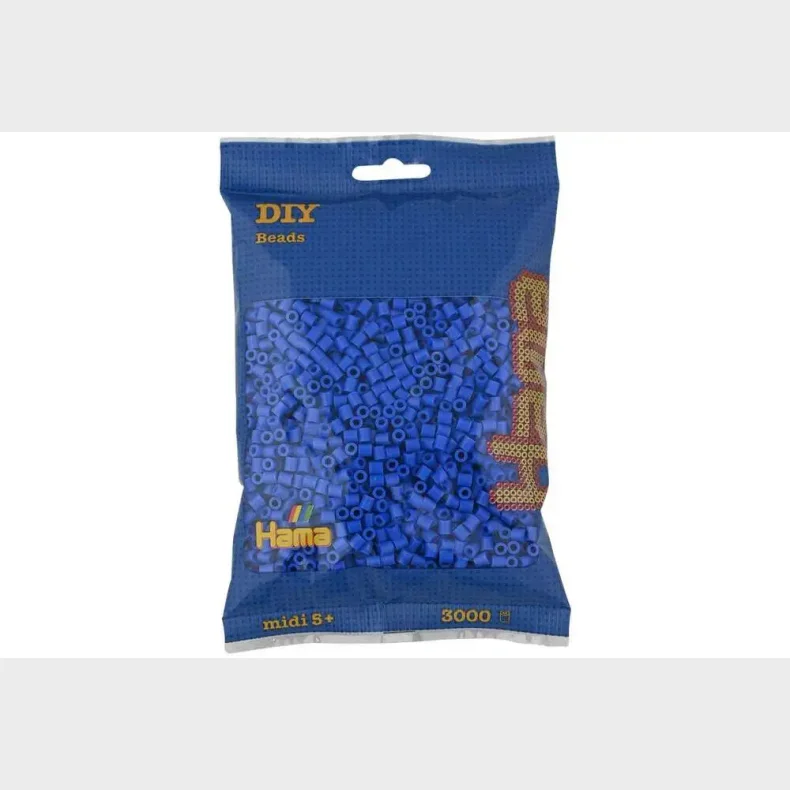 Hama midi perler 3000stk lysebl